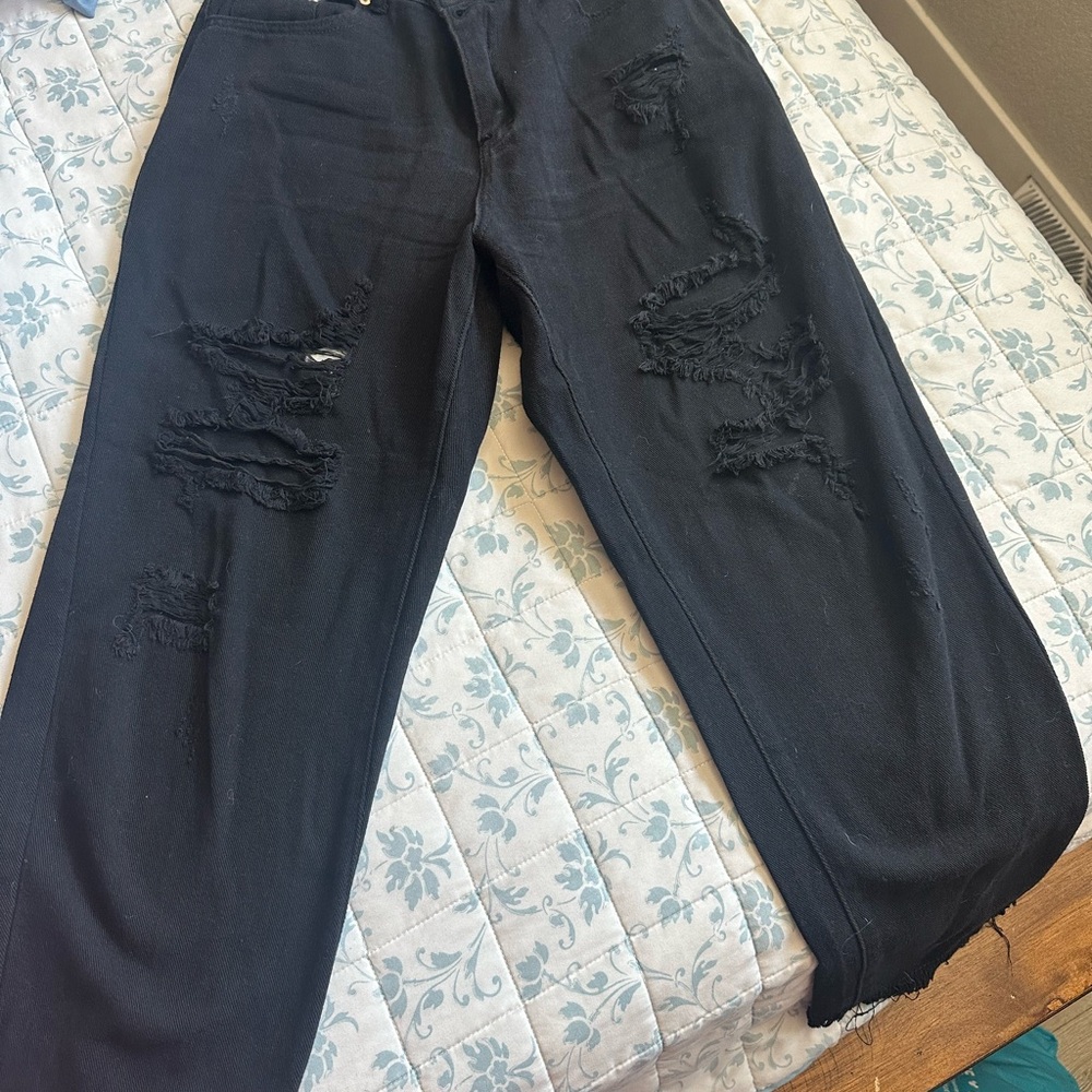 Kittenish Black Denim Pants